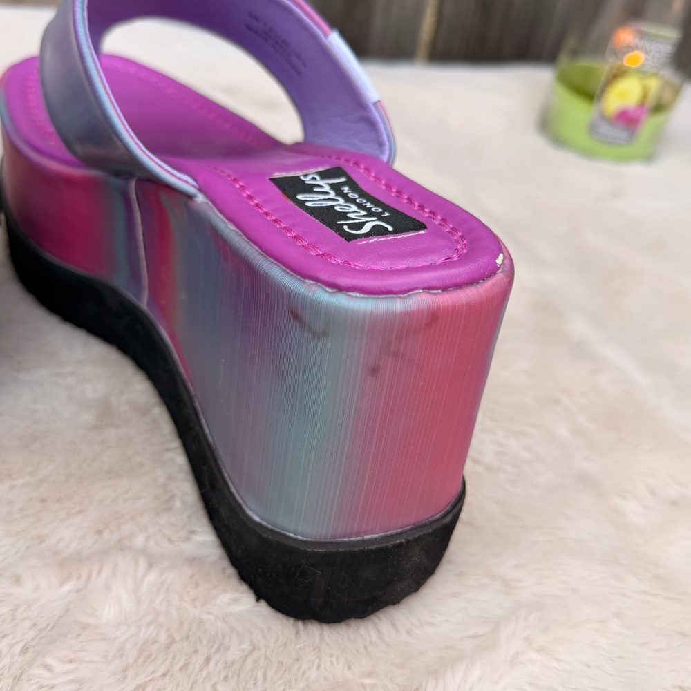 NEW Shellys London Dolls Kill Pink and Purple Platform Sandals Size 9 - Picture 9 of 12